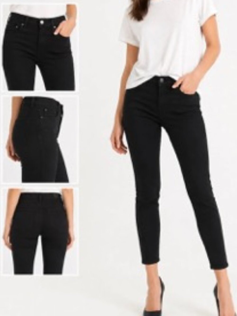 PAIGE 🖤 verdugo skinny ankle jeans vintage black